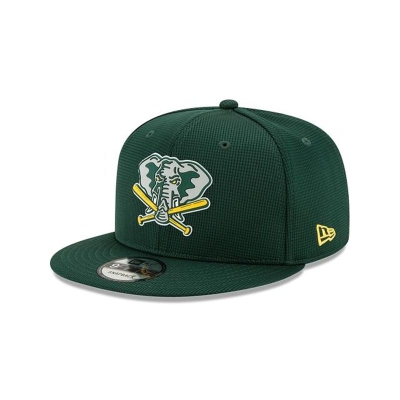 Green Oakland Athletics Hat - New Era MLB Clubhouse Collection 9FIFTY Snapback Caps USA3805614